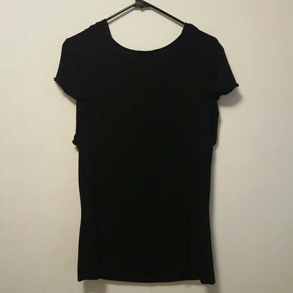 Black flutter sleeve tunic top - Picture 2 of 3